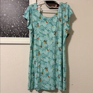 Disney Parks Tommy Bahama Mickey Minnie Hawaiian Hula Tropical Cotton Dress L
